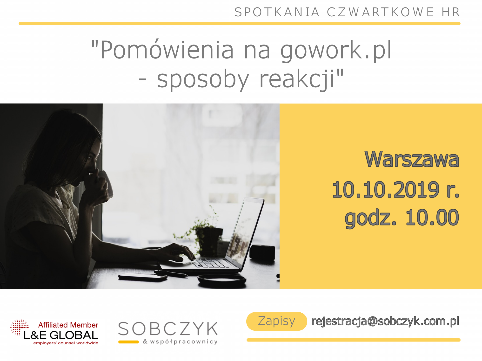 "Pomówienia Na Gowork.pl - Sposoby Reakcji" [10 Października, Warszawa ...